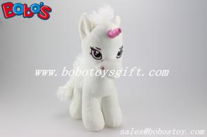 Wholesale Soft Lovely White Baby Stuffed Unicorn Animal Toy With Long Plush Fur from china suppliers