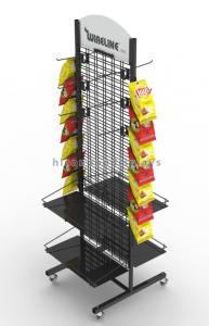 Wholesale Movable Flooring Display Stands , Metal Flooring Display Racks For Snack Food from china suppliers