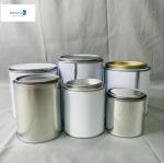 Round Empty Paint Tins 2.5 Liter Tinplate Cans 500ML Round Paint White Coating