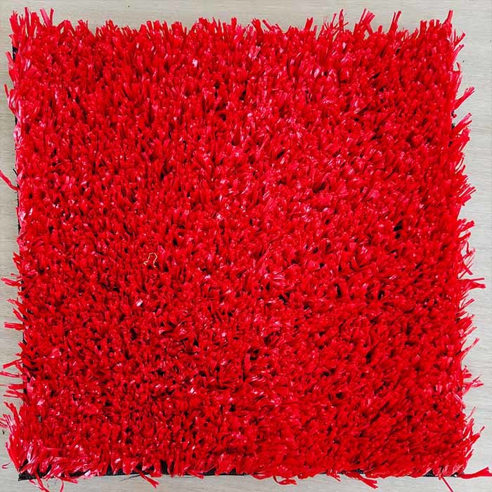 25mm Red Artificial Fake Tennis Grass Low Maintenance Multi Functional Astro Turf For Tennis Sports And Other Activities