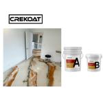 Glass Like Metallic Epoxy Basement Floor Paint Non Toxic Viscous