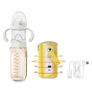 Wholesale Multi-functional Fast Rush USB Warmer Cover Digital Display PPSU baby bottle With Formula Dispenser Night feeding Bottle from china suppliers
