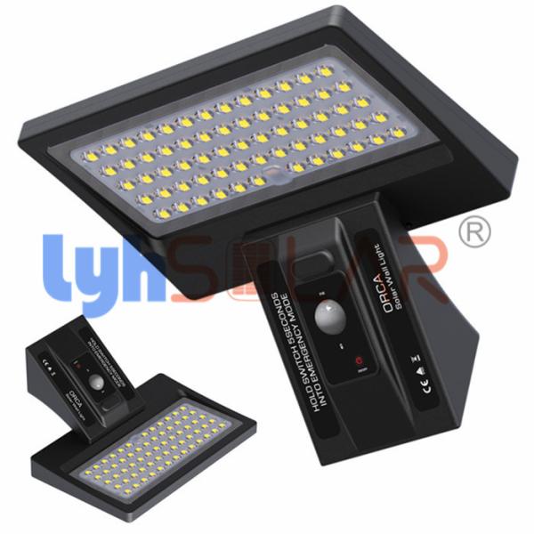 5W Led Solar Sensor Lights Outdoor Wireless Wall Mounted Installation With Pir