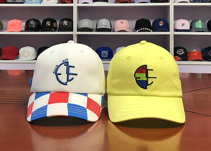 Yellow Cotton Twill Unstructured Blank Dad Hats With Metal Buckle