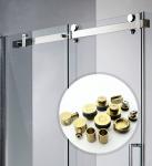 Enhance Your Bathroom with Gold Color Frameless Sliding Shower Door Hardware