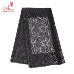 High quality Black Nylon lace fabric for evening dress
