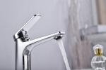 Wash Basin Deck Mounted Mixer Tap Brass Chrome 1 Handle For Bathroom