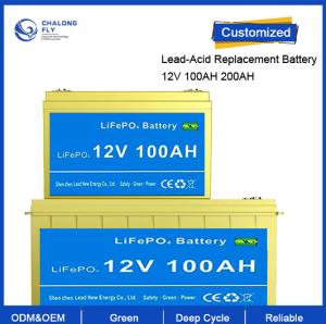 Wholesale OEM ODM LiFePO4 lithium battery Lead Acid Replacement LiFePO4 Lithium Battery 12.8V 100AH 200AH Rechargeable For EV from china suppliers