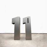 Curbside Home Outdoor Metal Sculptural Numbers Stainless Steel Letterboxes