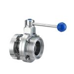 304 316L Sanitary Stainless Steel SMS 3a Dairy Union Set Type Butterfly Valve