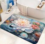 Garden Style Bathroom Waterproof Carpet Toilet Diatom Mud Absorbent Mat