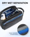 Black Large Capacity Custom Travel Bag Water Resistant Toiletry Shaving For Men
