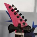 Left-Handed Pink Swallow Tail V Solid Body Electric Guitar Open Pickups 22 Fret