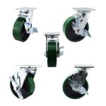 990LBS Capacity 6 Inch PU Swivel Locking Silent Heavy Duty Casters
