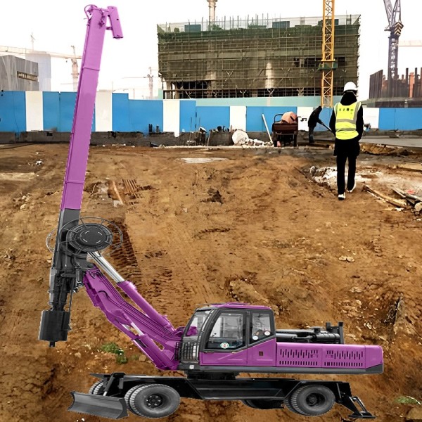 Small Rotary Drilling Rig Building Foundation Construction Depth 15m Auger Borehole Drilling Equipment