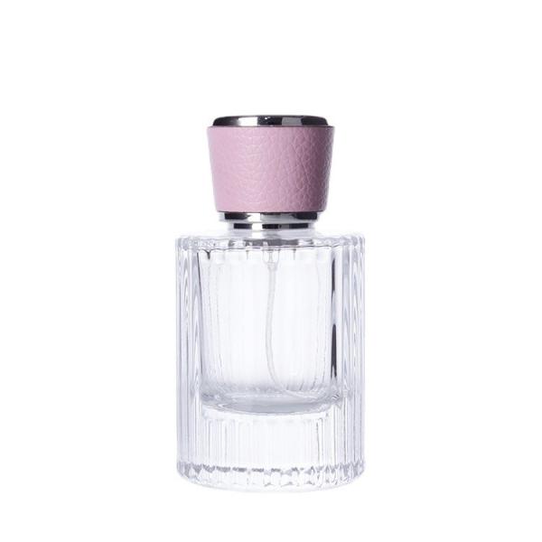 New 50ml Vertical Stripe Perfume Bottle Bayonet Spray Perfume Subpackage Bottle