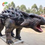 Waterproof Theme Park Life Size Animatronic Dinosaur Realistic Ankylosaurus For