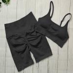 Summer Two Multicolor Yoga Outfits Ruched Butt Lifting Shorts And Breathable