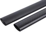 T400 T800 Machined Carbon Fiber Square Tube 20mm Oval Rectangular