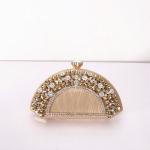 Logo Custom Logo Avaliable Fashion Handle Diamond Encrusted Evening Bag for