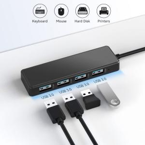 Wholesale Laptop Usb A Hub Type C Compatibility Black Gray Hub 5Gbps Data Transfer Long Cable Length Power Supply from china suppliers