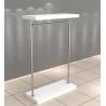 Buy cheap Quality white Gloss paint MDF wood and brushed metal clothing store fixture from wholesalers