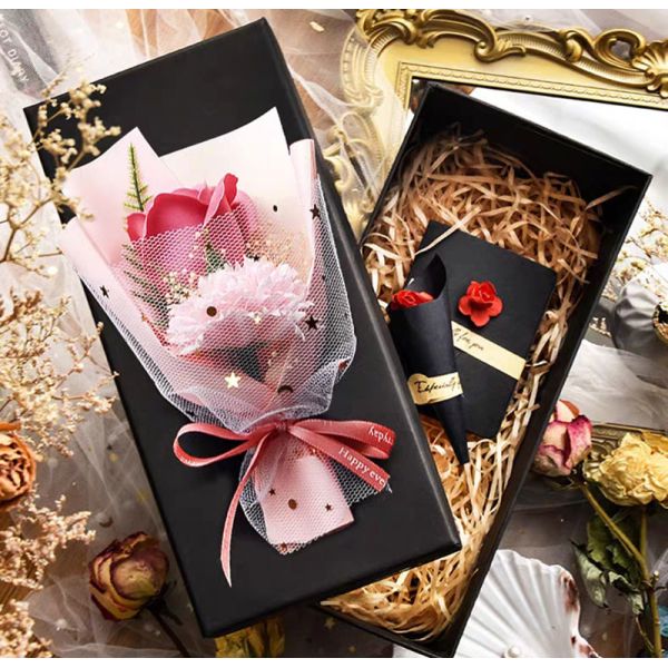 Gelebor Pearlescent Black Cardboard Gift Packing Box For Garment