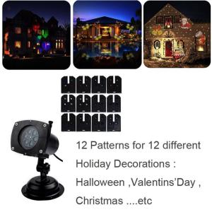 Wholesale LED plug-in card lawn lamp 12 pattern projection christmas lights from china suppliers
