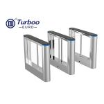 Glass Speed Gate Turnstile Entrance Turnstile Gate Black Artificial Marble