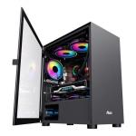 ETEK Computer Case - Cool and Clean Designed, Integrated Stamping Steel Front