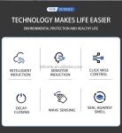Household Auto Sealing Trash Can White Smart Sensor Trash Bin 17.5L