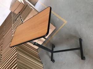 Wholesale PB Metal material hospital bed tray table adjustable bedside table from china suppliers