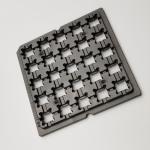 Antistatic PC Standard Waffle Pack Chip Trays Eco Friendly For Lens Holder