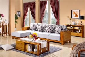 Wholesale modern solid wood home corner sofa with storage from china suppliers
