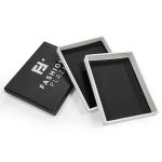 Custom Printed Lid And Bottom Type Gift Box For Necklace Ring Jewelry Packaging