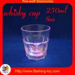 250ml promotional PS, Acrylic replaceable battery LED Flashing Cup / Mug HL