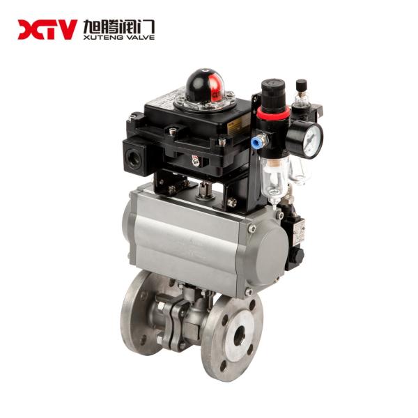 Stainless Steel High Platform Flanged Floating Ball Valve PN25 for Initial