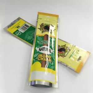 Wholesale Custom Cigar Packaging Bag Tobacco PE Three Side Seal Bags With Window from china suppliers