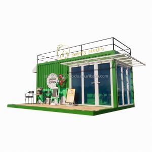 Wholesale 50/75/100mm Wave Sandwich Panel Wall 20ft Portable Container Clothing Store Prefabricated Mobile Store Pop Up Retail Store from china suppliers