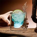 Skeleton Shaped High Borosilicate Glass Cup Vodka Shot Double Wall Glass Cup