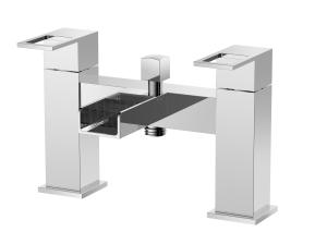 Wholesale Chrome Finish Bath Shower Mixer Faucet with Double Handles T8441B from china suppliers