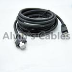 GigE Vision High Flex CAT6 RJ45 Ethernet Cable ThumbScrew Lock CCD basler Camera