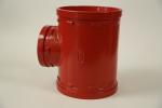 High Temperature Resistance Grooved Reducing Tee With Grooved End Connection