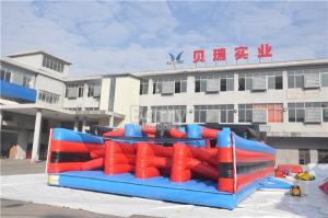 Wholesale Hot Red 5K Insane Inflatable Obstacle Course For Running Race , Sling Shot 5K Inflatable Obstacles from china suppliers