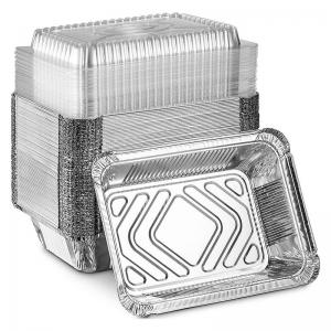 Wholesale Hot And Cold Use Aluminum Foil Pans With Lid Recyclable Meal Prep from china suppliers