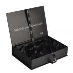 Matte Laminated Wig Cosmetic Makeup Box with Ribbon Satin Lined Luxury Magnetic