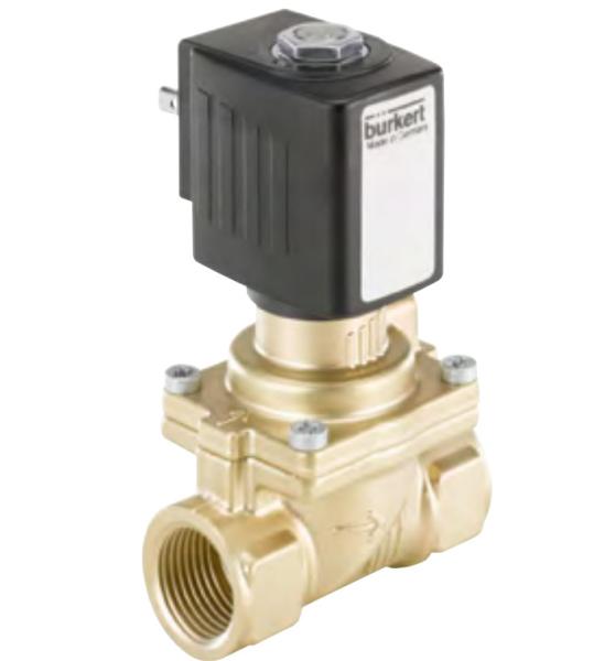 High Pressure Resistant 3/2 Running Burkert Brass Solenoid Valve 6014 For