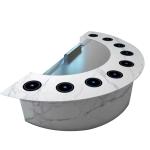 Customized Semi Circle Teppanyaki Grill Tables Low Noise For Kitchen