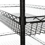 18" X 36" X 69" Black Epoxy 4 Wire Grid Baskets And 1 Shelf Kit In Retail Shop