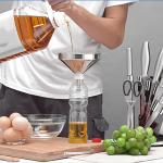 304 Stainless Steel Vinegar Liquid Filtering Hopper Wine Oil Funnel